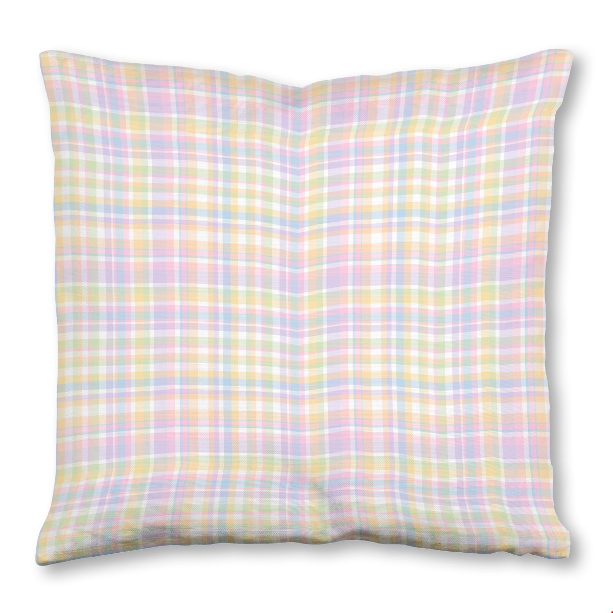 Balloon Dog Pastels 1 throw pillow, 16 x 16 in, pink and blue geometric print