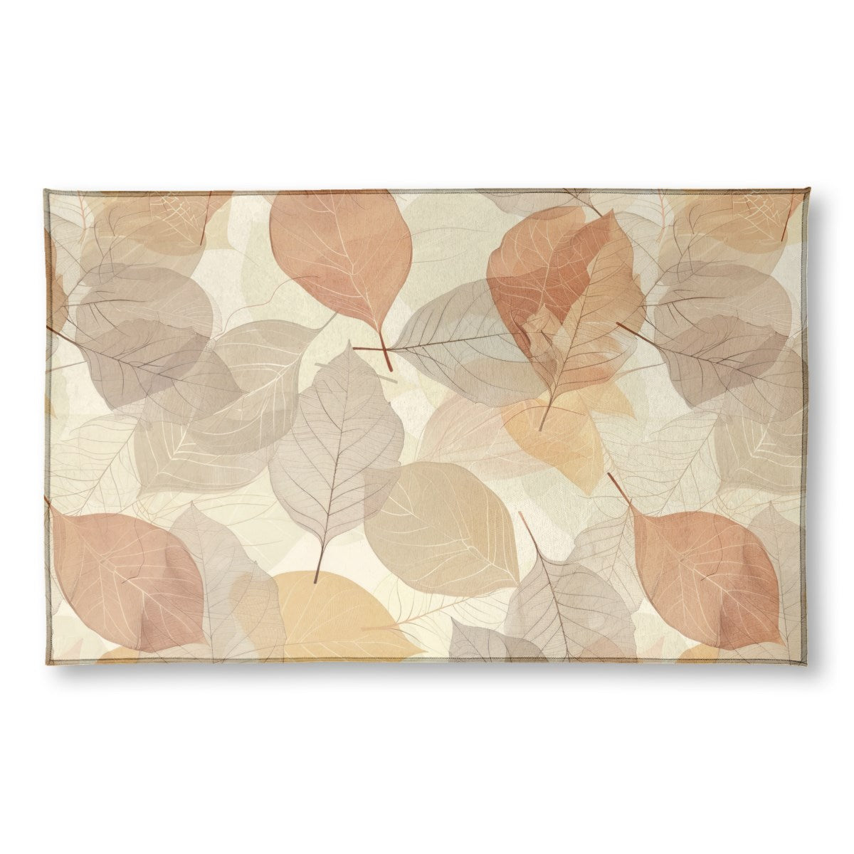Autumn Neutrals (1) area rug, 20 x 32 in, gray and brown fall print