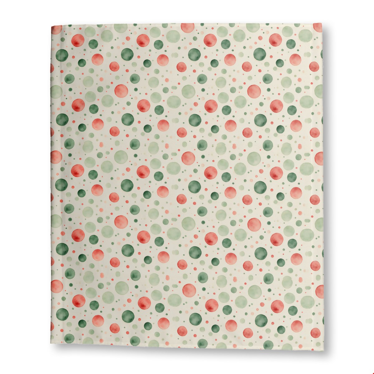 Watercolor Christmas (1) wall tapestry, 50 x 60 in, green and red christmas print
