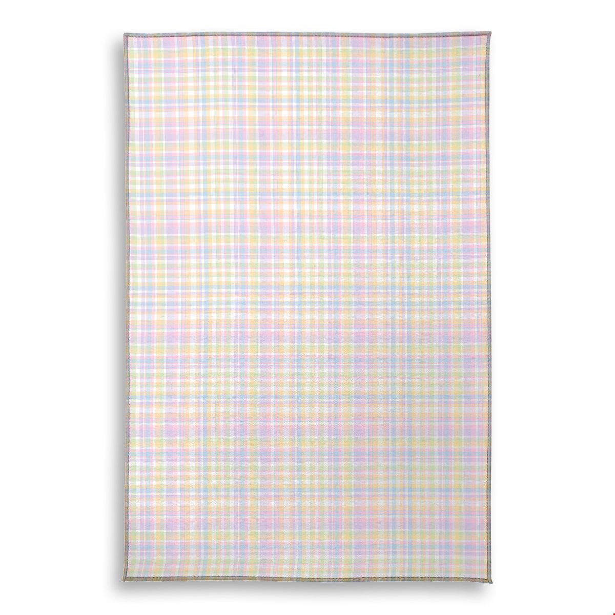 Balloon Dog Pastels 1 area rug, 30 x 45 in, pink and blue geometric print