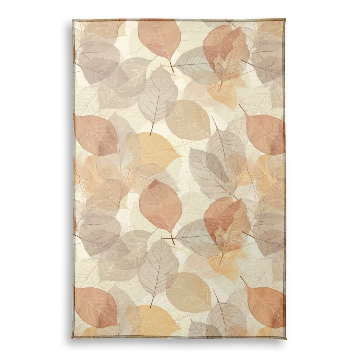 Autumn Neutrals (1) area rug, 30 x 45 in, gray and brown fall print