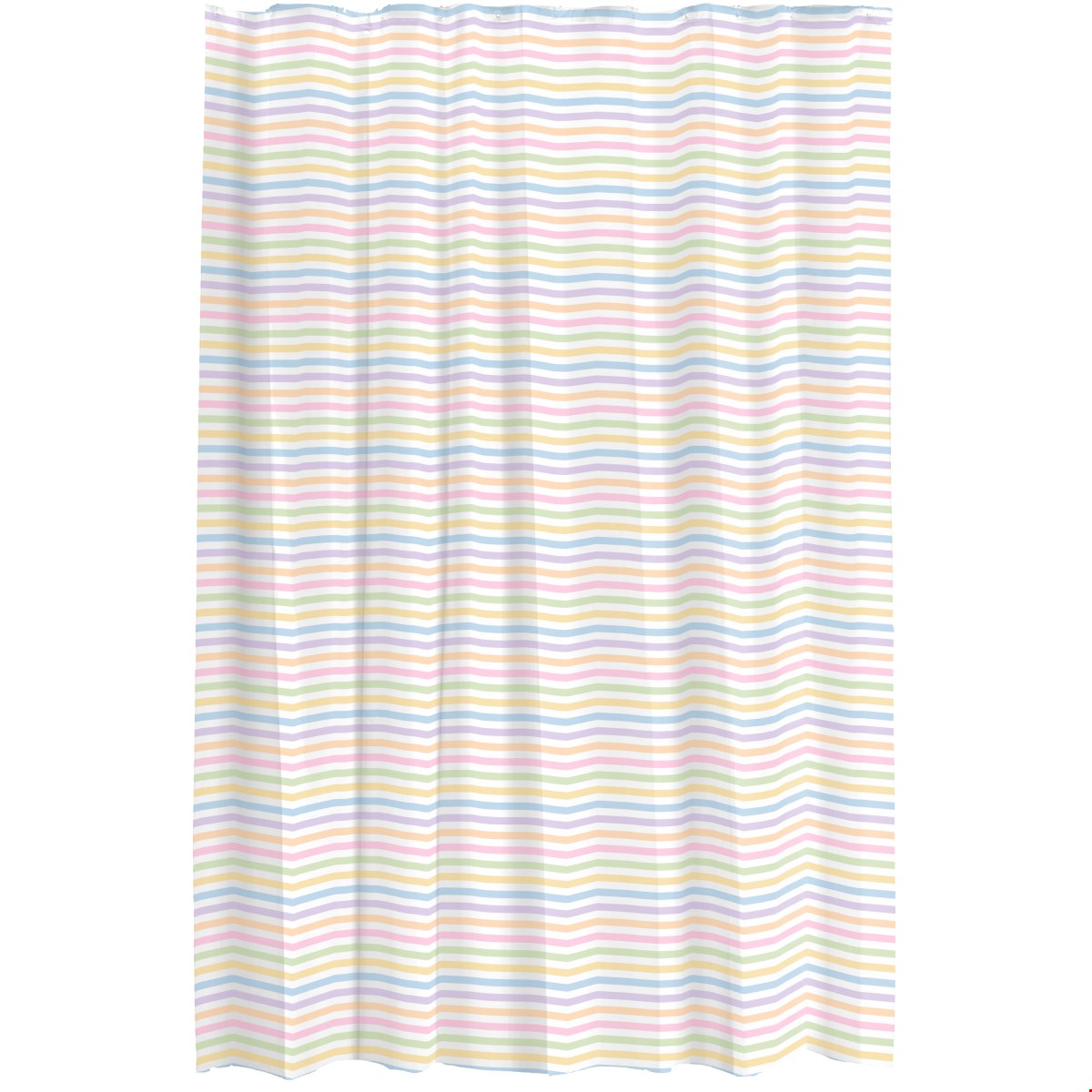 Balloon Dog Pastels (4) shower curtain, 71 x 74 in, pink and blue geometric print