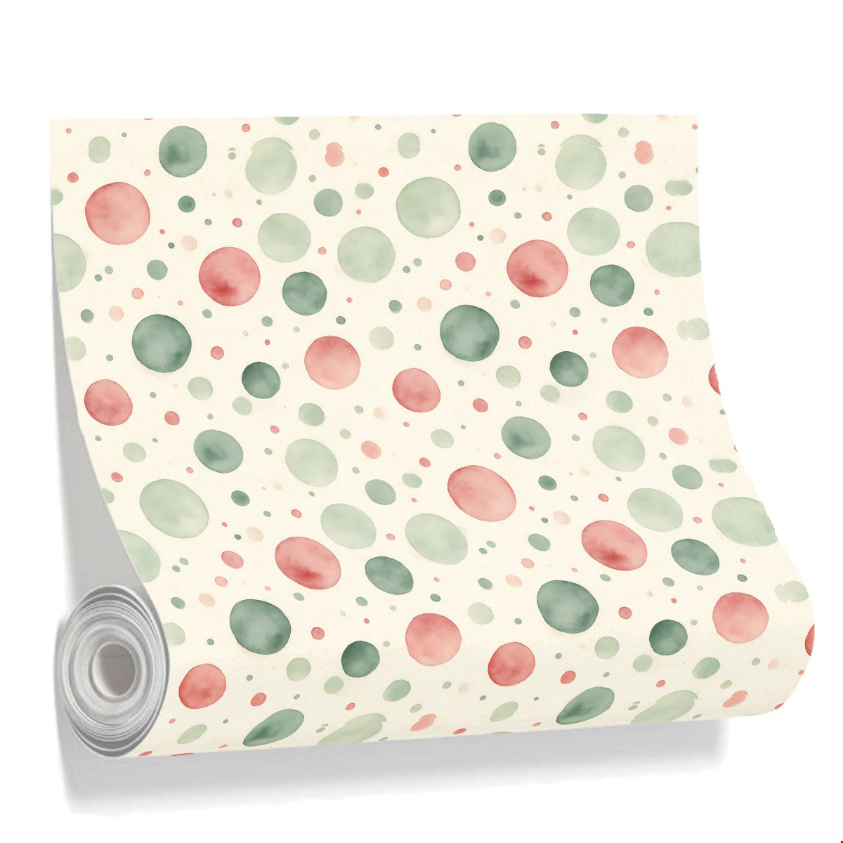 Watercolor Christmas (1) wallpaper, Traditional ProTex, green and red christmas print