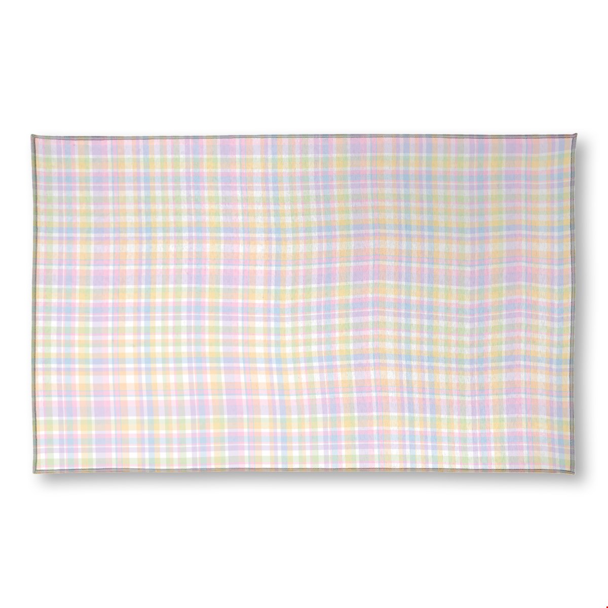 Balloon Dog Pastels 1 area rug, 20 x 32 in, pink and blue geometric print