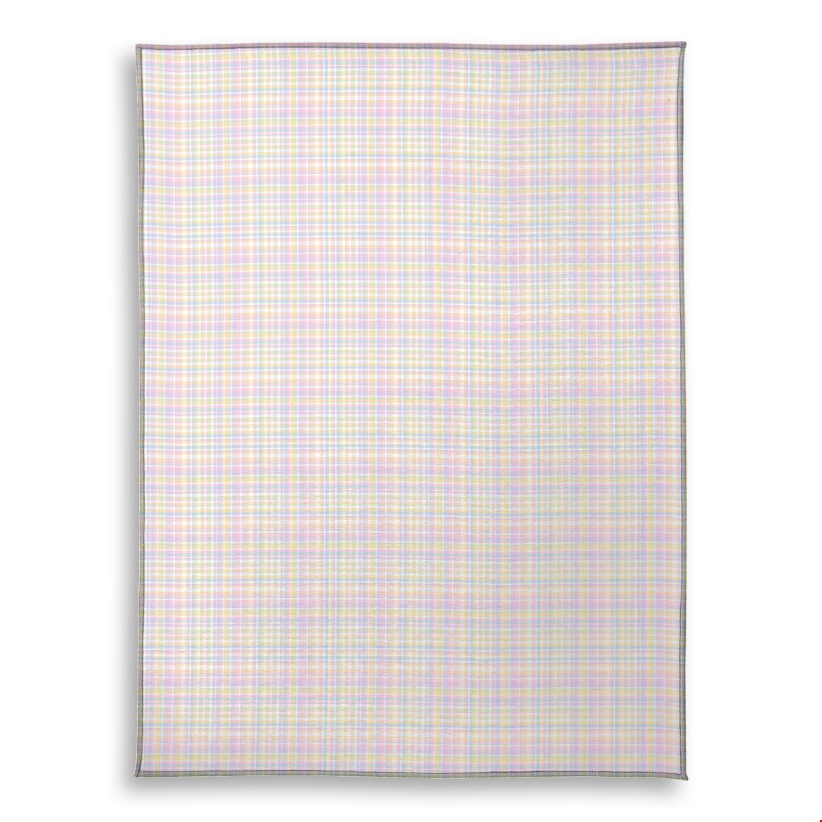Balloon Dog Pastels 1 area rug, 63 x 84 in, pink and blue geometric print
