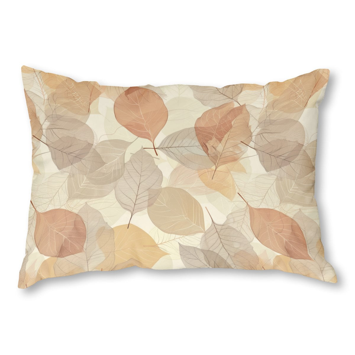 Autumn Neutrals (1) throw pillow, 14 x 20 in, gray and brown fall print