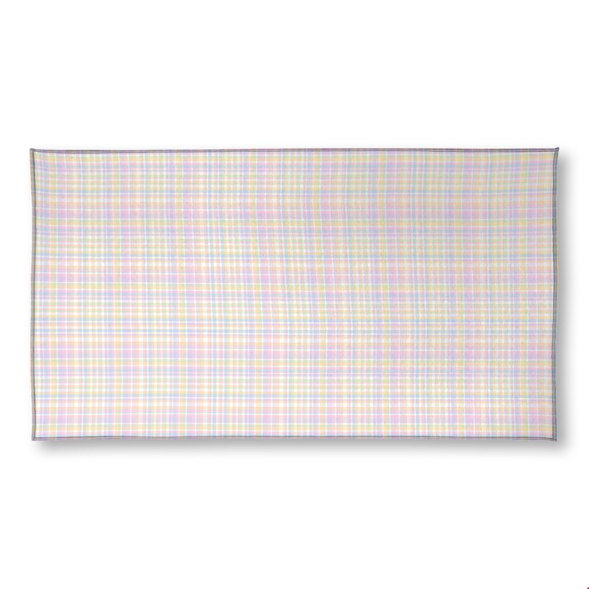 Balloon Dog Pastels 1 area rug, 35 x 63 in, pink and blue geometric print
