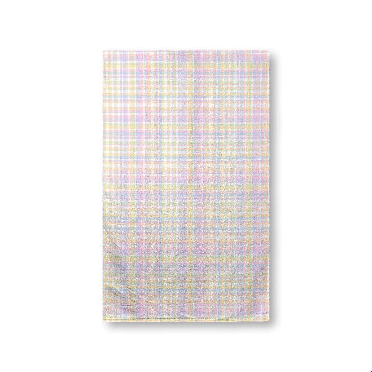 Balloon Dog Pastels 1 towel, 16 x 25 in, pink and blue geometric print
