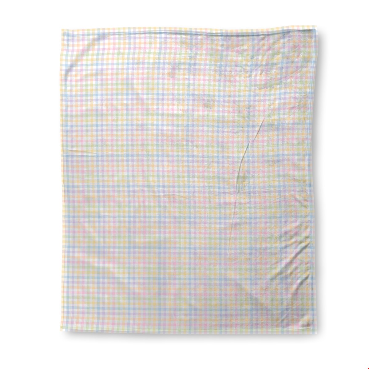 Balloon Dog Pastels (3) fleece blanket, 50 x 60 in, blue and pink geometric print