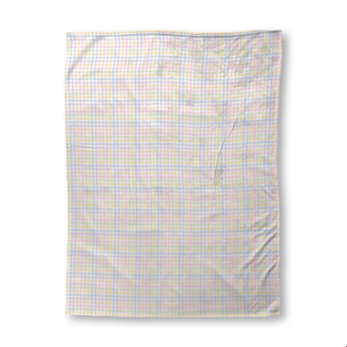 Balloon Dog Pastels (3) fleece blanket, 60 x 80 in, blue and pink geometric print
