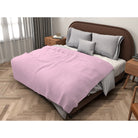 Balloon Dog Pastels (2) fleece blanket, 60 x 80 in, pink and off white hearts print