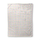 Balloon Dog Pastels (3) super plush blanket, 60 x 80 in, blue and pink geometric print
