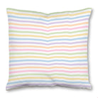 Balloon Dog Pastels (4) throw pillow, 20 x 20 in, pink and blue geometric print