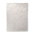 Balloon Dog Pastels (3) sherpa blanket, 60 x 80 in, blue and pink geometric print
