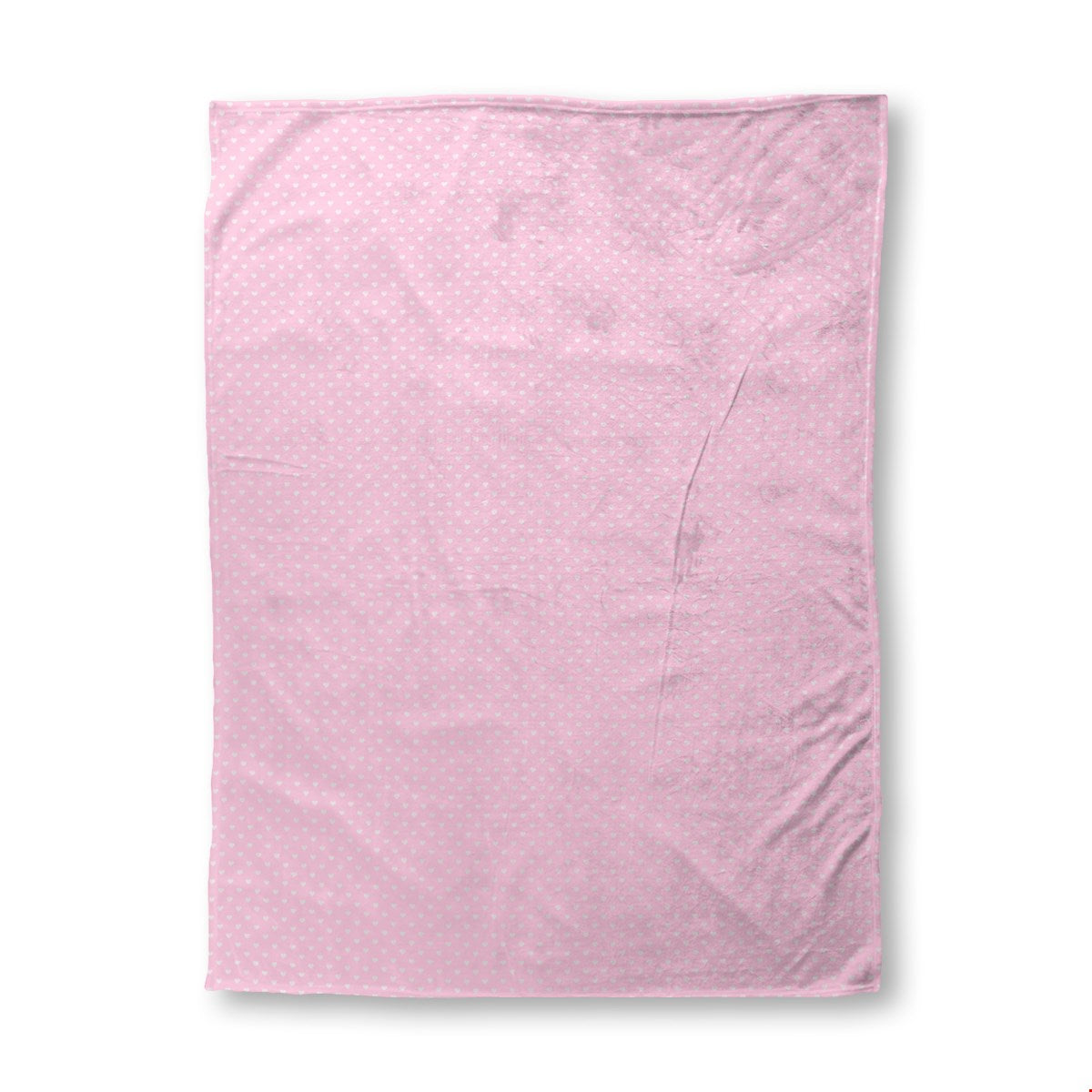 Balloon Dog Pastels (2) super plush blanket, 60 x 80 in, pink and off white hearts print
