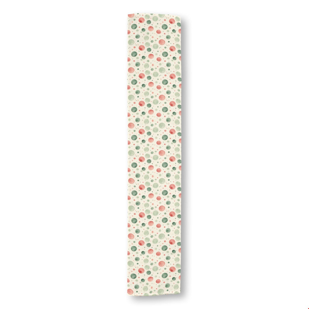 Watercolor Christmas (1) table runner, 90 x 16 in, green and red christmas print