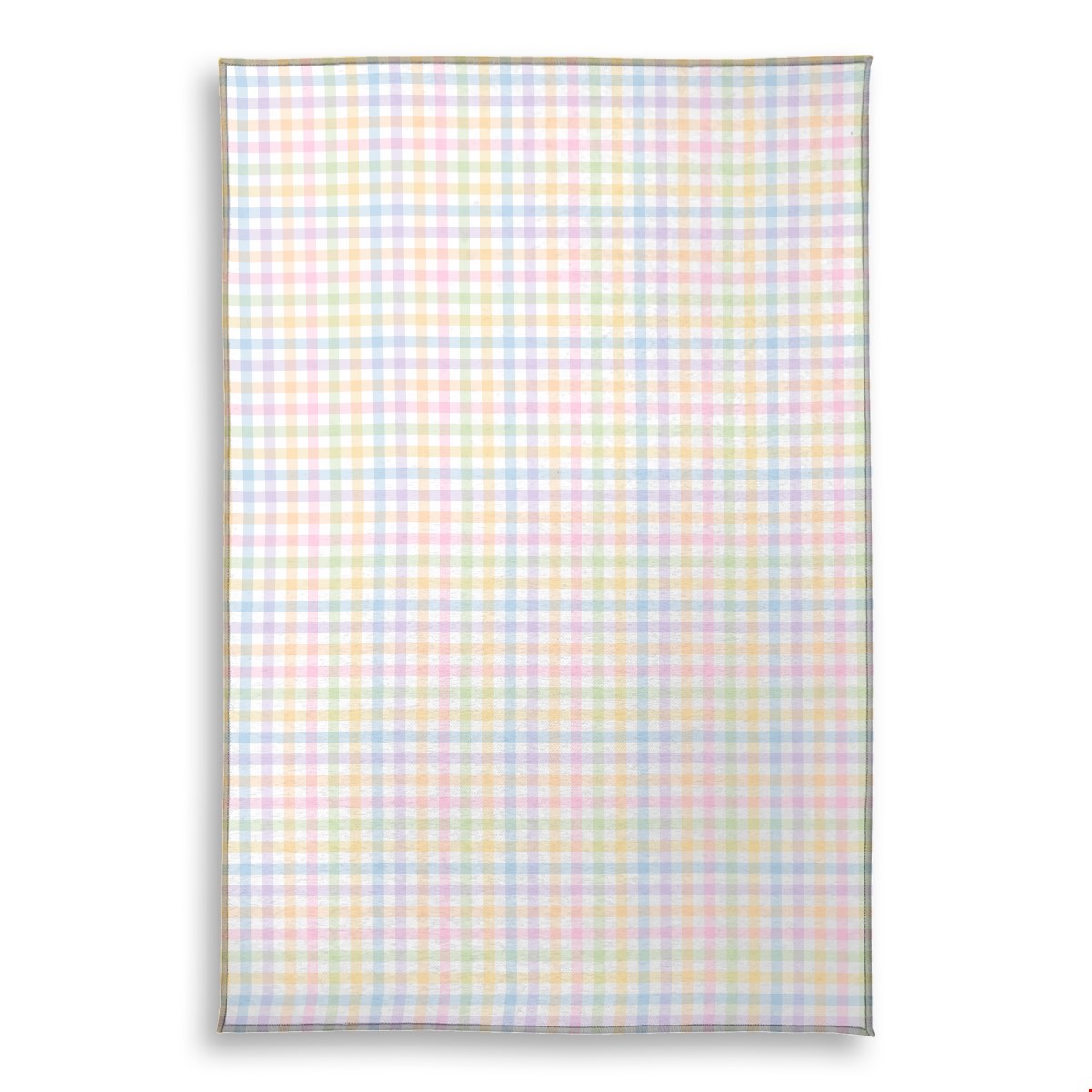 Balloon Dog Pastels (3) area rug, 30 x 45 in, blue and pink geometric print