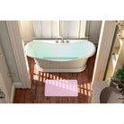 Balloon Dog Pastels (2) bath mat, 18 x 30 in, pink and off white hearts print