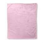 Balloon Dog Pastels (2) super plush blanket, 50 x 60 in, pink and off white hearts print