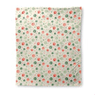 Watercolor Christmas (1) sherpa blanket, 50 x 60 in, green and red christmas print