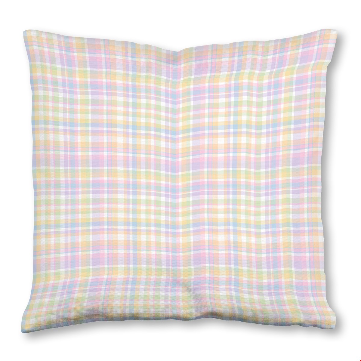 Balloon Dog Pastels 1 throw pillow, 20 x 20 in, pink and blue geometric print