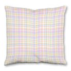Balloon Dog Pastels 1 throw pillow, 20 x 20 in, pink and blue geometric print