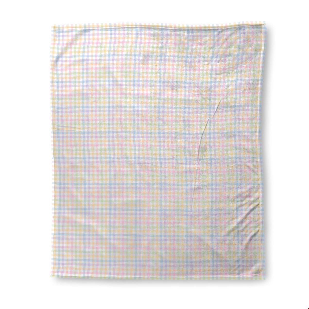 Balloon Dog Pastels (3) super plush blanket, 50 x 60 in, blue and pink geometric print