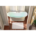Balloon Dog Pastels 1 bath mat, 24 x 36 in, pink and blue geometric print