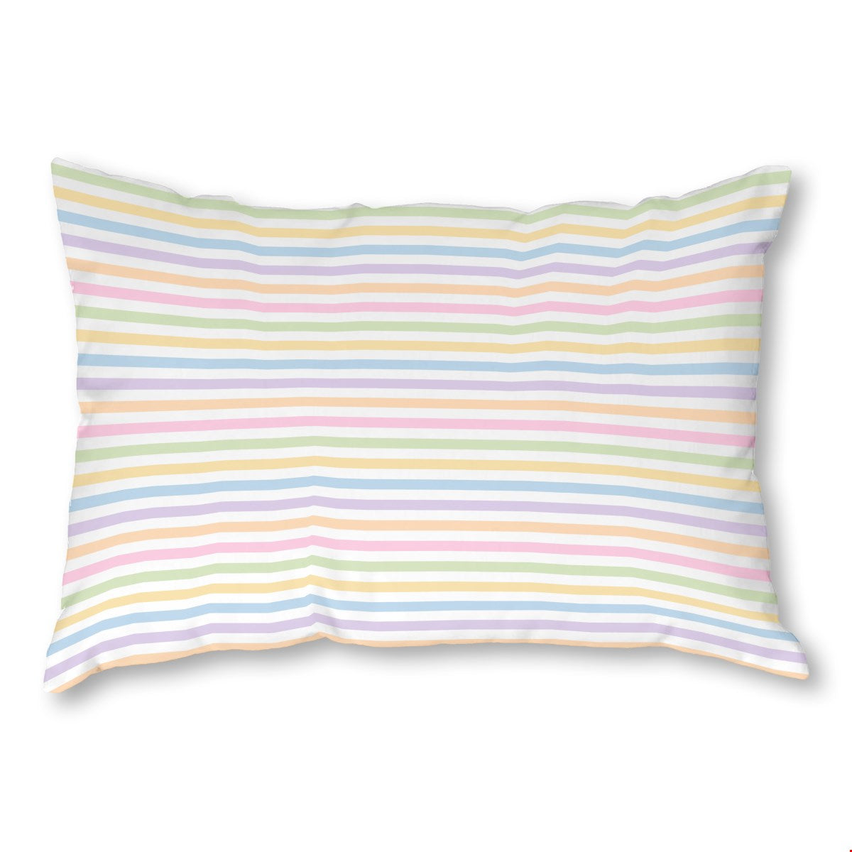 Balloon Dog Pastels (4) throw pillow, 14 x 20 in, pink and blue geometric print