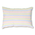 Balloon Dog Pastels (4) throw pillow, 14 x 20 in, pink and blue geometric print