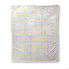 Balloon Dog Pastels (3) sherpa blanket, 50 x 60 in, blue and pink geometric print