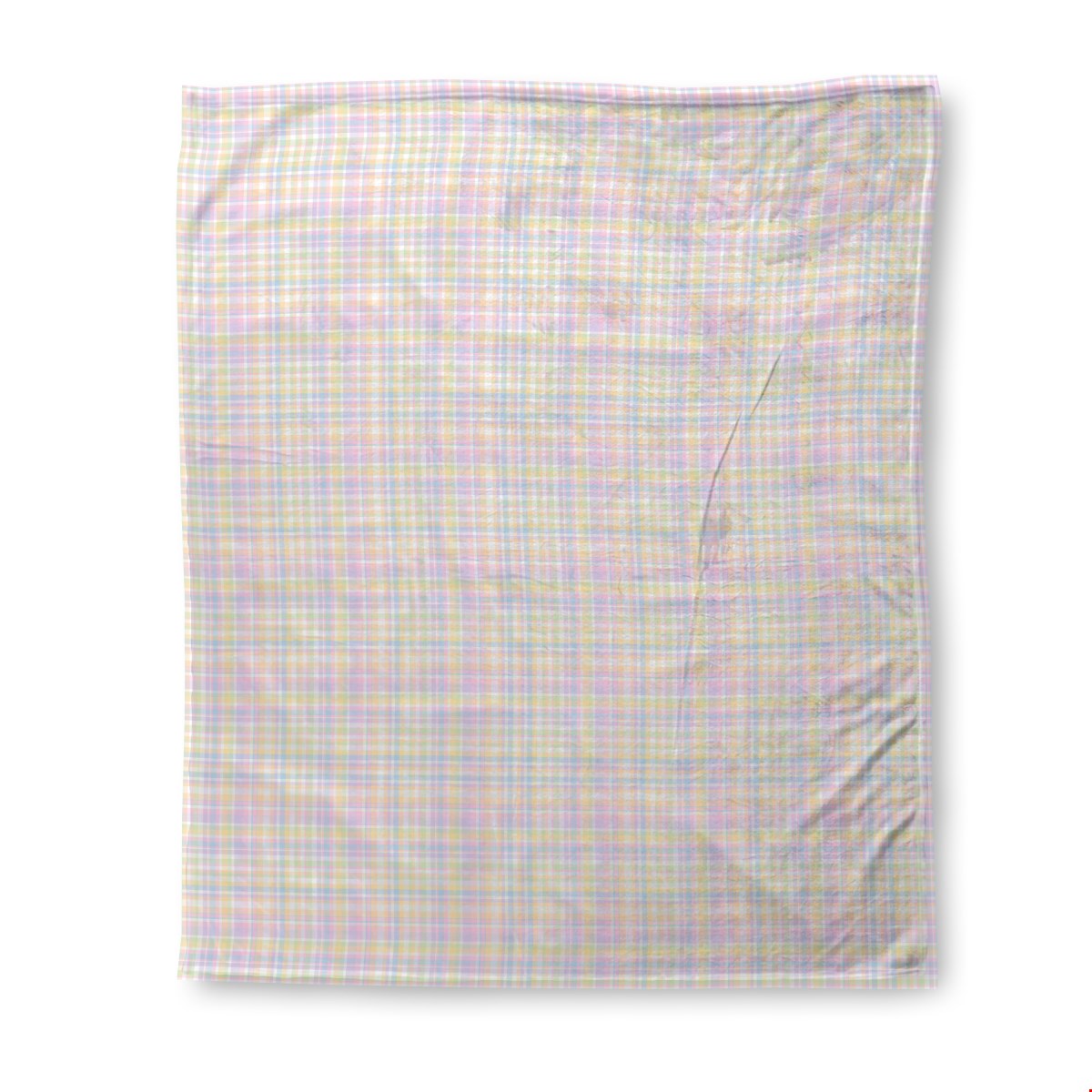 Balloon Dog Pastels 1 fleece blanket, 50 x 60 in, pink and blue geometric print