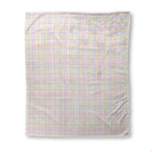 Balloon Dog Pastels 1 fleece blanket, 50 x 60 in, pink and blue geometric print