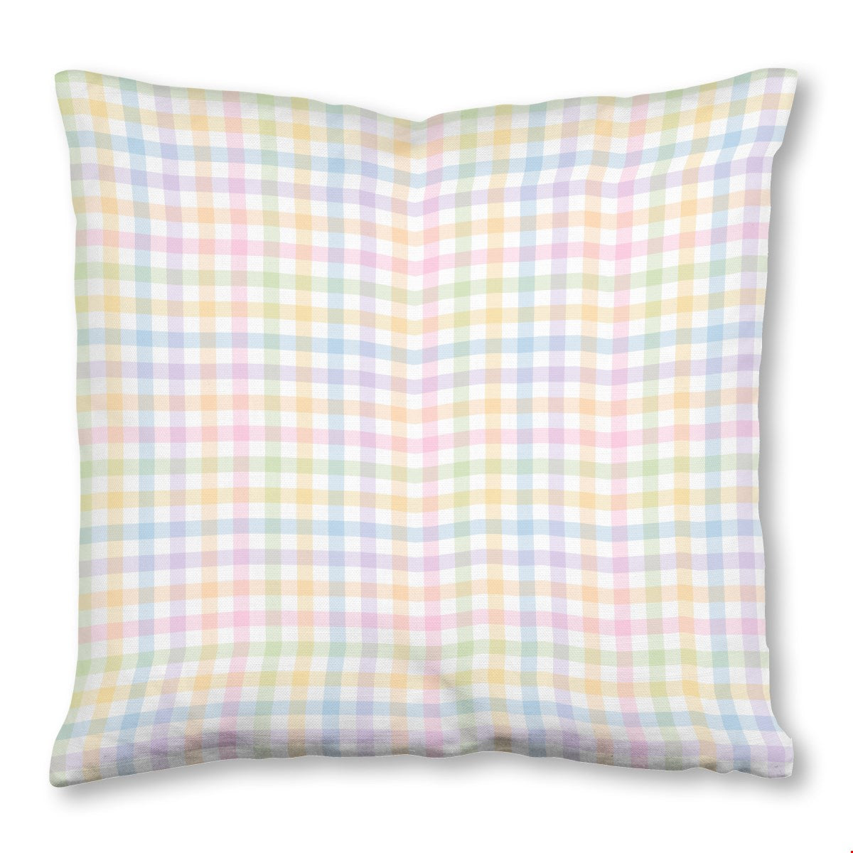 Balloon Dog Pastels (3) throw pillow, 18 x 18 in, blue and pink geometric print