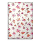 Leaves of Color (1) area rug, 30 x 45 in, off white and pink fall print