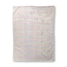 Balloon Dog Pastels 1 super plush blanket, 60 x 80 in, pink and blue geometric print