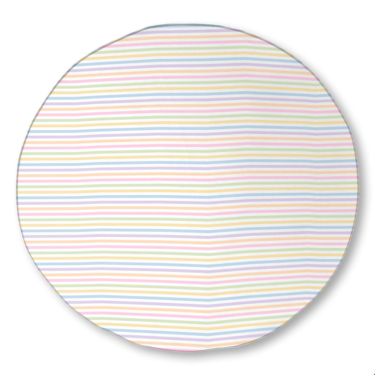 Balloon Dog Pastels (4) area rug, 60 in round, pink and blue geometric print