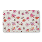 Leaves of Color (1) bath mat, 18 x 30 in, off white and pink fall print