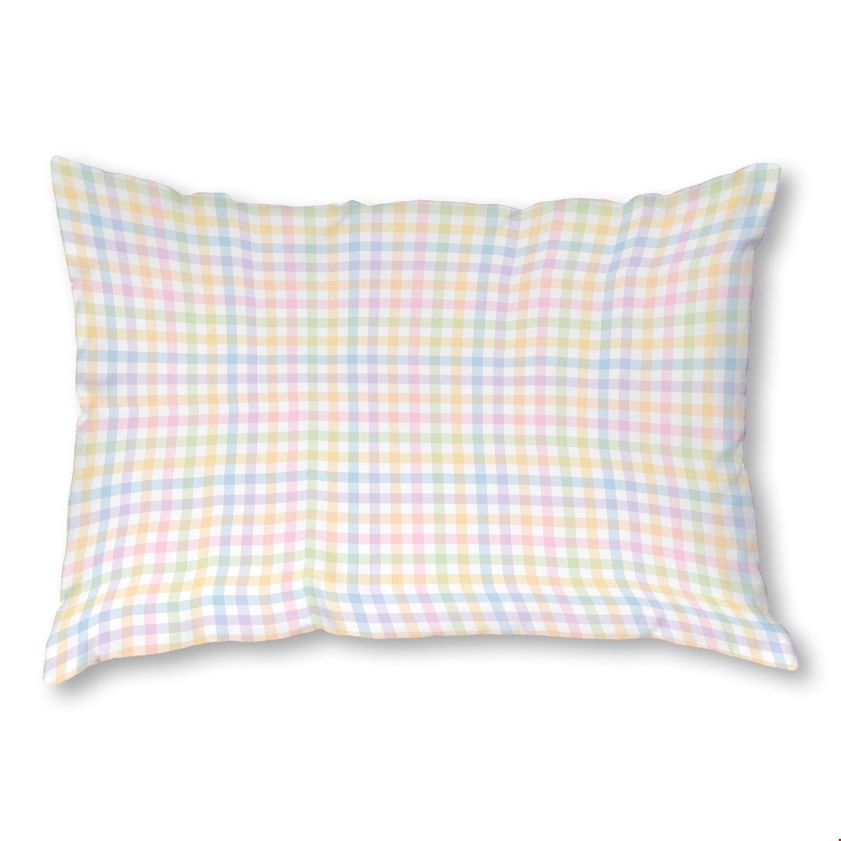 Balloon Dog Pastels (3) throw pillow, 14 x 20 in, blue and pink geometric print