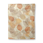 Autumn Neutrals  (1) fleece blanket, 30 x 40 in, gray and brown fall print