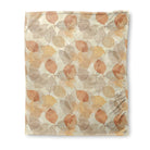 Autumn Neutrals  (1) super plush blanket, 50 x 60 in, gray and brown fall print