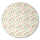 Watercolor Christmas (1) area rug, 60 in round, green and red christmas print