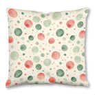 Watercolor Christmas (1) throw pillow, 20 x 20 in, green and red christmas print