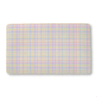 Balloon Dog Pastels 1 bath mat, 18 x 30 in, pink and blue geometric print