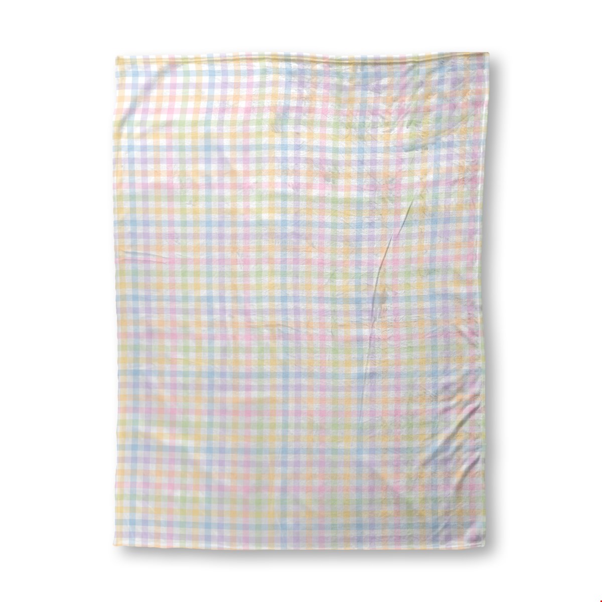 Balloon Dog Pastels (3) fleece blanket, 30 x 40 in, blue and pink geometric print