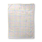 Balloon Dog Pastels (3) fleece blanket, 30 x 40 in, blue and pink geometric print