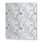 Butterfly Toile (1) wall tapestry, 50 x 60 in, white and black botanical print