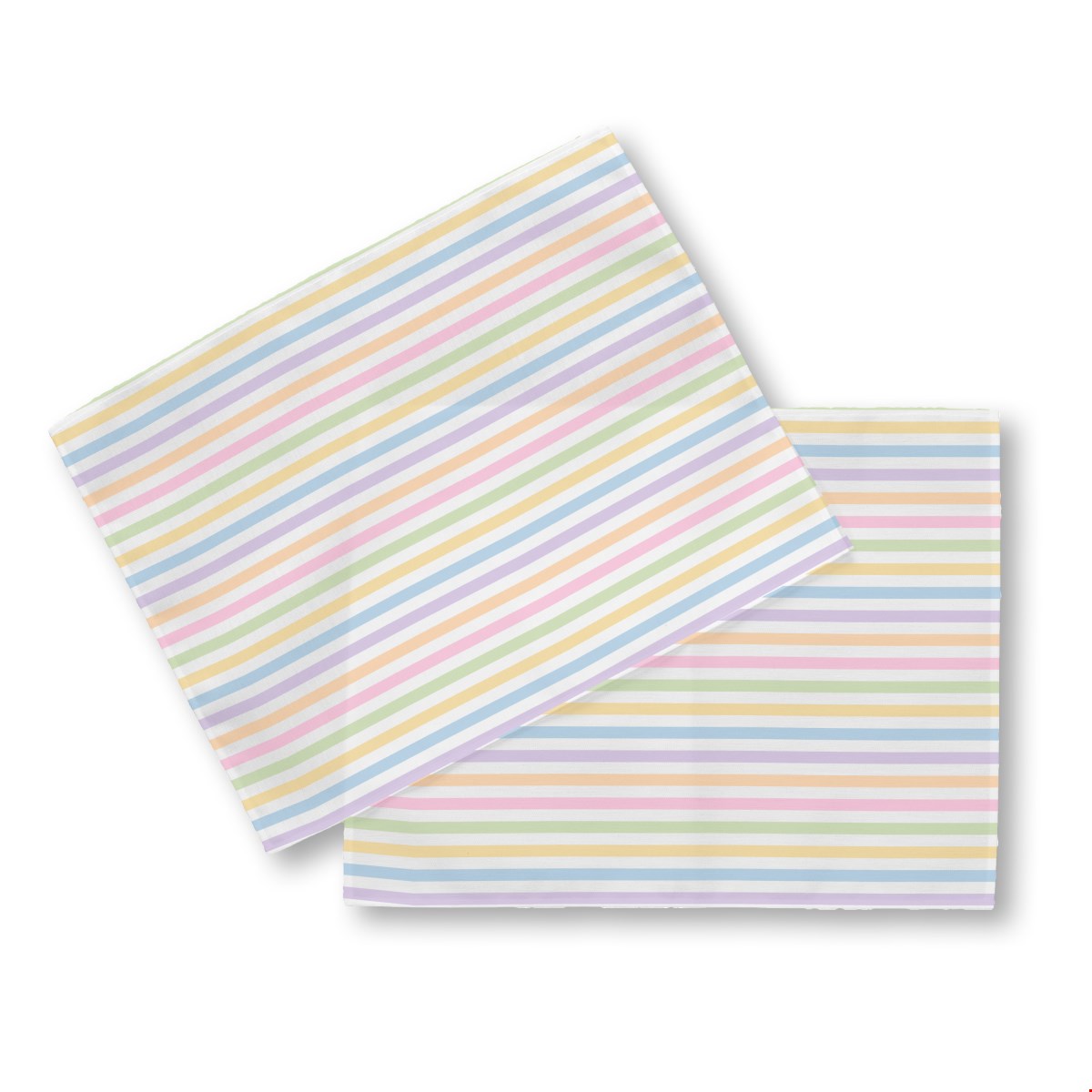 Balloon Dog Pastels (4) placemat set of 4, 18 x 14 in, pink and blue geometric print