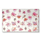 Leaves of Color (1) area rug, 20 x 32 in, off white and pink fall print