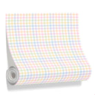 Balloon Dog Pastels (3) wallpaper, Traditional ProTex, blue and pink geometric print